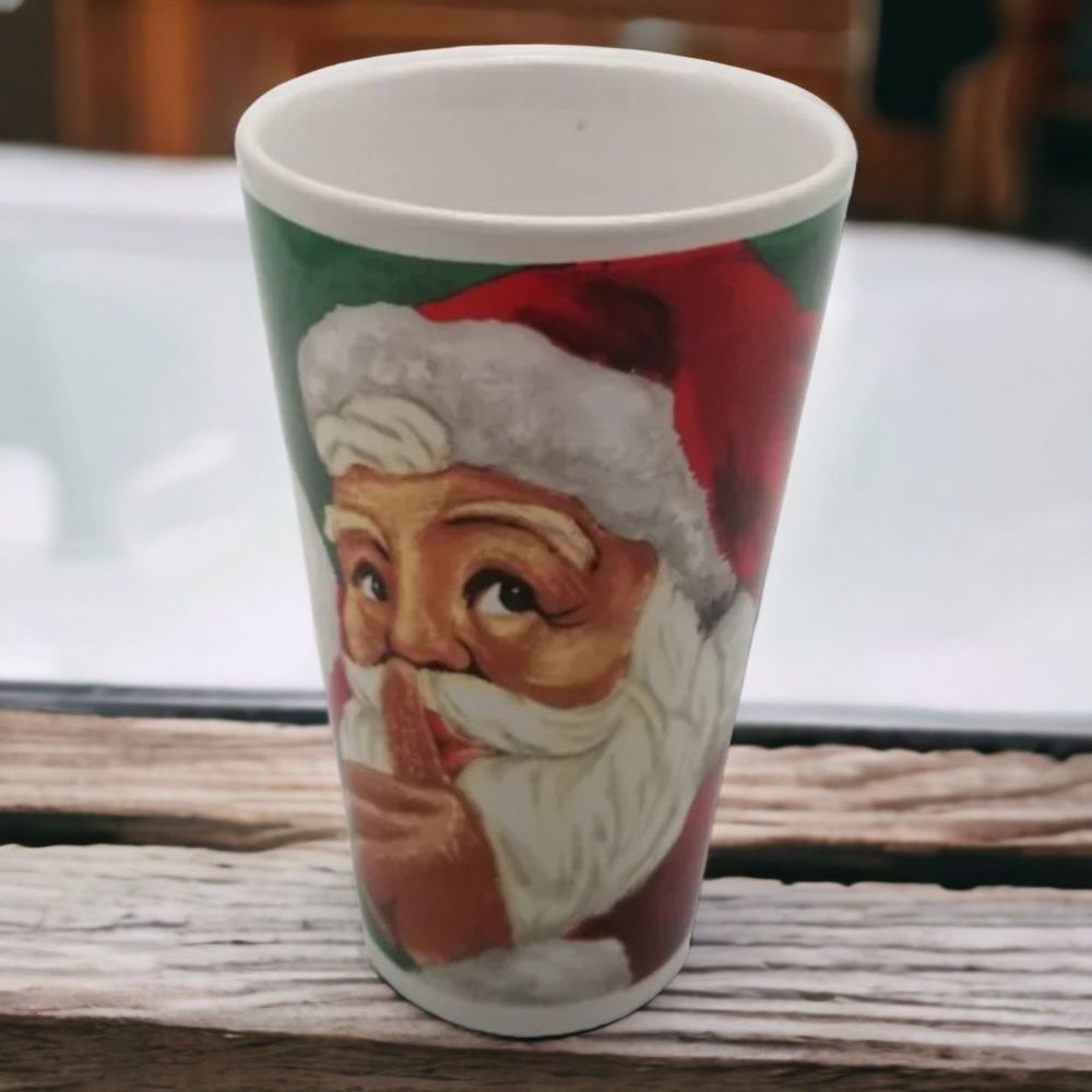 Jumbo Mug Cup Christmas Santa Shush Gesture Holding Bear WCL China Kitchen